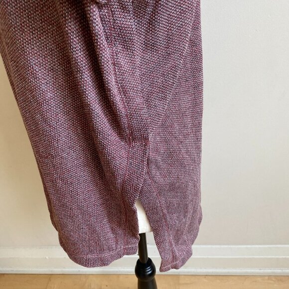 MAX Studio BNWT Hooded Tunic Sweater Burgundy - Picture 7 of 10